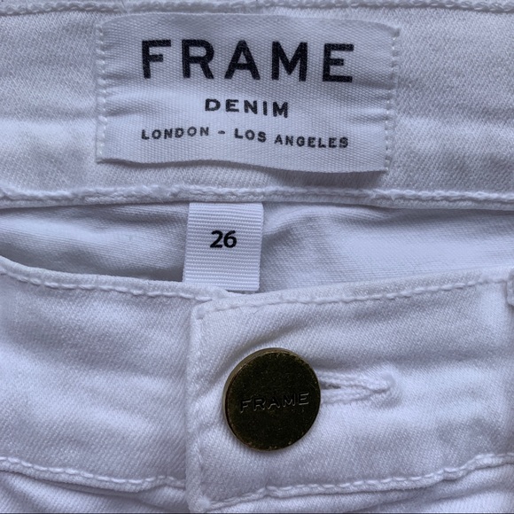 FRAME Denim Le High Skinny Crop Distressed Jeans - Picture 6 of 8